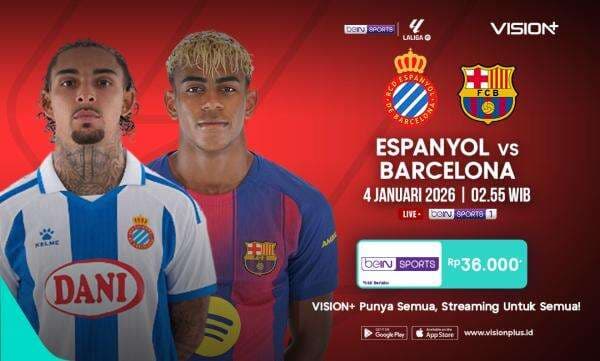 Jadwal dan Link Live Streaming Espanyol vs Barcelona di Liga Spanyol 2025-2026