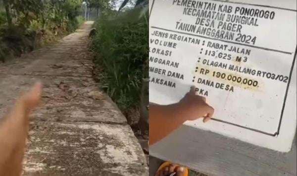 Viral, Bocil Review Pembangunan Jalan Desa Telan Anggaran Rp190 Juta , Netizen: Cocok, Lanjutkan Le!