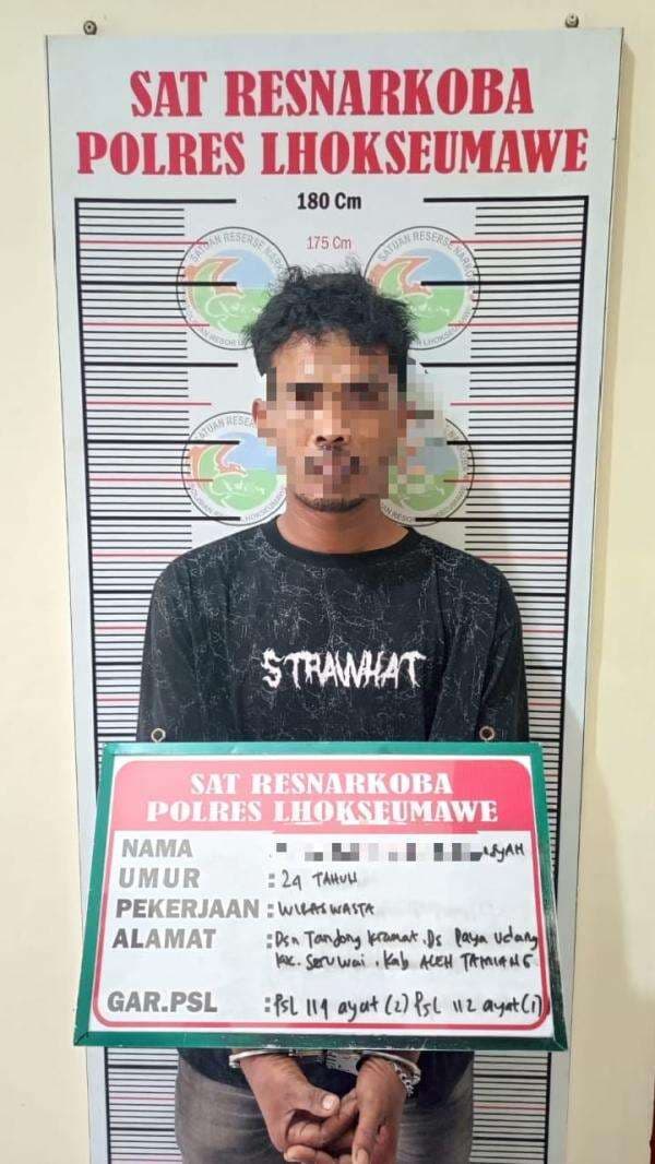 Satresnarkoba Polres Lhokseumawe Gagalkan Peredaran Sabu, 10 Paket Disita di SPBU Cunda