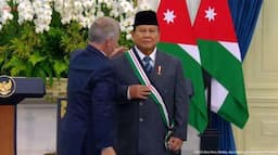 Raja Yordania Beri Prabowo Penghargaan Tertinggi The Bejeweled Grand Cordon of Al-Nahda