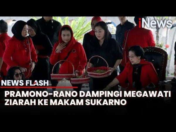 Pramono Anung dan Rano Karno Dampingi Megawati Ziarah ke Makam Bung Karno di Blitar