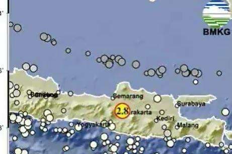 Info BMKG Pusat Gempa Terkini 2 Menit yang Lalu M 2,8 Guncang Solo