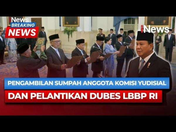 Prabowo Lantik 7 Anggota Komisi Yudisial Periode 2025-2030 di Istana Negara