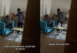 Viral Bapak Pukul Mantu yang Kerjanya Main HP Terus, Netizen: Semua Orangtua Kayak Gini