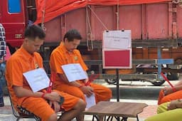 Bos Bimbel Dwi Hartono Tertunduk Lesu saat Rekonstruksi Pembunuhan Kacab Bank BUMN