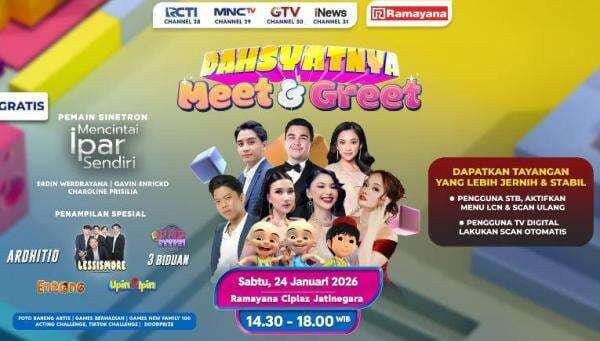 Pemain Sinetron Mencintai Ipar Sendiri Akan Datang di Dahsyatnya Meet and Greet