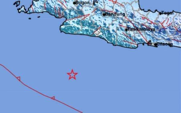 Gempa Bumi Magnitudo 5,6 Guncang Kabupaten Sukabumi, Berpusat di Laut