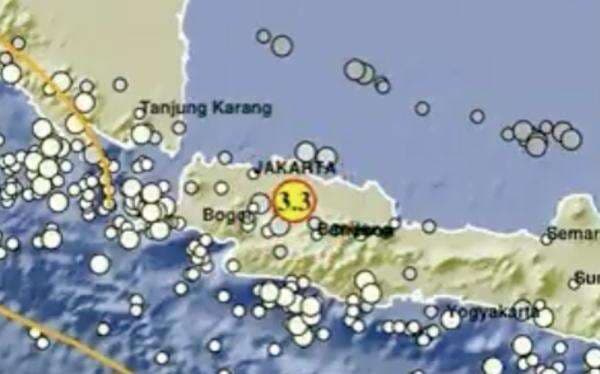 Gempa Bumi Susulan Magnitudo 3,3 Guncang Kabupaten Bekasi Pagi Ini