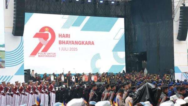 Prabowo Hadiri Acara HUT ke-79 Bhayangkara, 5.888 Personel Gabungan Dikerahkan