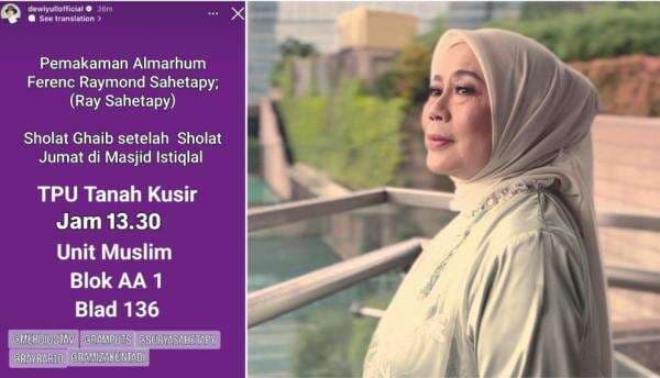 Dewi Yull Ungkap Ray Sahetapy Akan Dimakamkan Jumat Pukul 13.30 WIB usai Disholatkan di Masjid Istiqlal