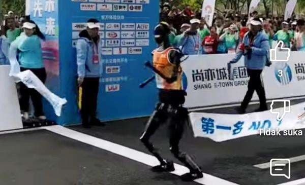 China Unjuk Teknologi, 21 Robot Bertanding Lawan Manusia dalam Lomba Lari Maraton di Beijing