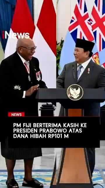 PM Fiji Berterima Kasih ke Presiden Prabowo atas Dana Hibah Rp101 M