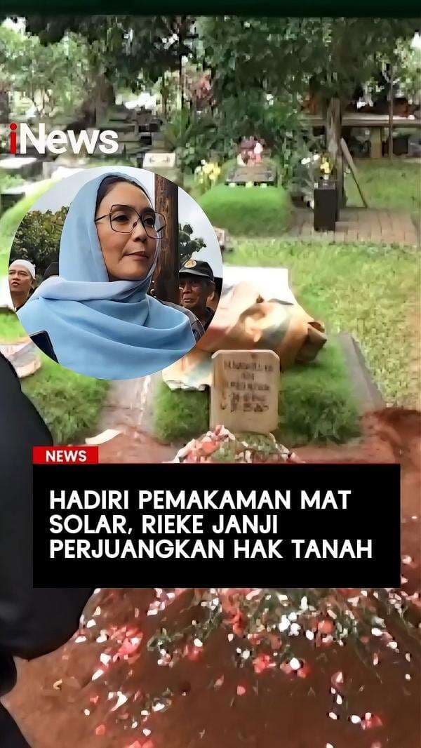 Hadiri Pemakaman Mat Solar, Rieke Janji Perjuangkan Hak Tanah