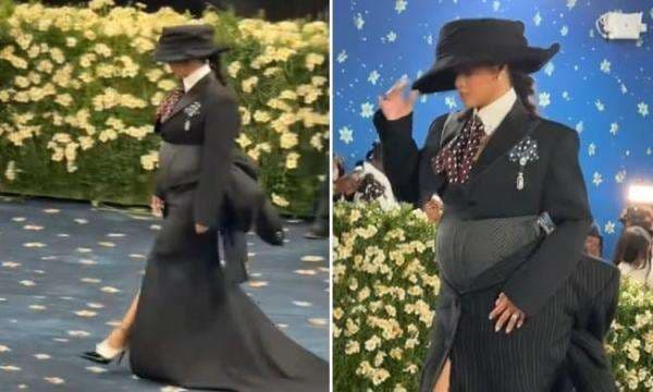 Hamil Anak Ketiga, Rihanna Pamer Perut Besar di Met Gala 2025