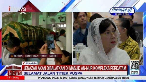 Jenazah Titiek Puspa Dibawa ke Masjid An-Nur untuk Disholatkan Masyarakat Sekitar