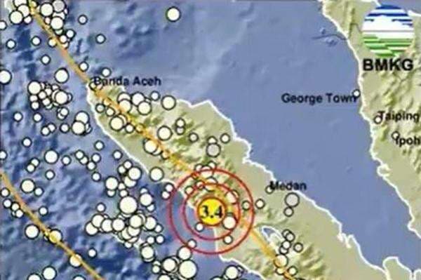 Gempa Hari Ini Magnitudo 3,4 Guncang Aceh Selatan