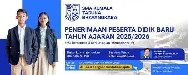 Pendaftaran SMA Kemala Taruna Bhayangkara Mulai dibuka, Ayo Daftarkan Segera Putra-Putri Anda !