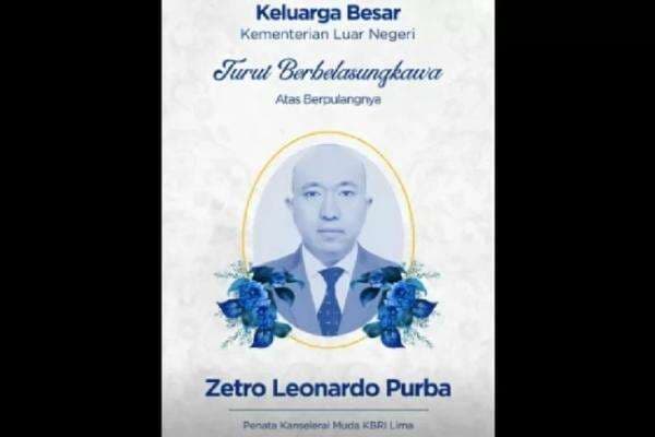 Jenazah Staf KBRI Peru Zetro Leonardo Purba Tiba di Indonesia Besok