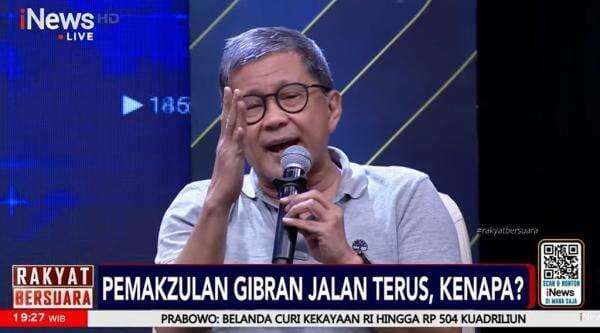 Patahkan Analogi Relawan Gibran soal Pemakzulan Wapres, Rocky Gerung: Kekacauan Dibuat oleh Penguasa