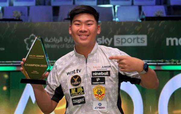 Pebiliar Indonesia Albert Januarta Curi Perhatian di Qatar 10-Ball World Cup Championship