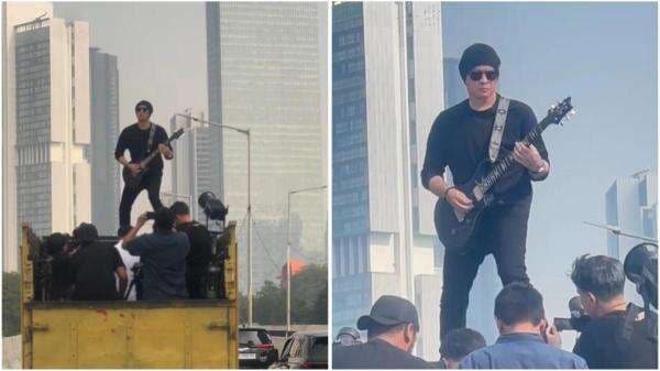 Viral Andra Dewa 19 Main Gitar di Truk, Netizen: Nyaingi Sound Horeg?