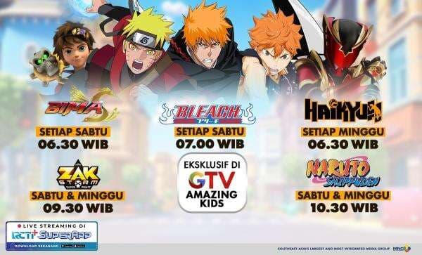 Jadwal Anime Seru di GTV Setiap Sabtu dan Minggu