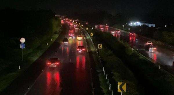 Arus Balik di Tol Palikanci-Cipali Terpantau Ramai Lancar