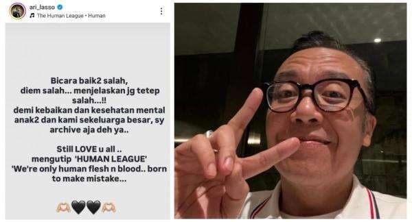 Ari Lasso Minta Netizen Tak Hujat Mantan Istri: Biarkan Kami Jalani Hidup Baru