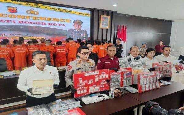 Polresta Bogor Ringkus 56 Tersangka Narkoba dan Industri Miras Rumahan, Omzet Jutaan Rupiah