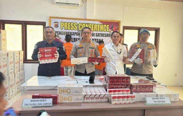 Polres Aceh Utara Berhasil Gagalkan Peredaran Rokok Ilegal, Tiga Tersangka Ditangkap