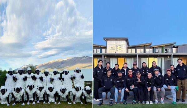 Bikin Ngakak, Personel The Prediksi Cosplay Jadi Shaun The Sheep saat Turing di Luar Negeri 