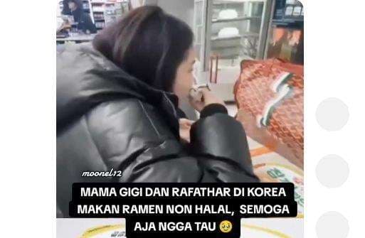 Nagita Slavina Disorot karena Diduga Makan Mie Non-Halal saat Liburan di Korea