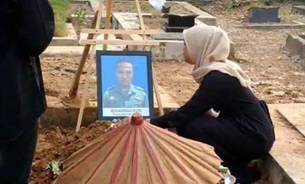 Praka Muhammad Kori Prajurit Marinir Korban Longsor Cisarua Dimakamkan di Lampung