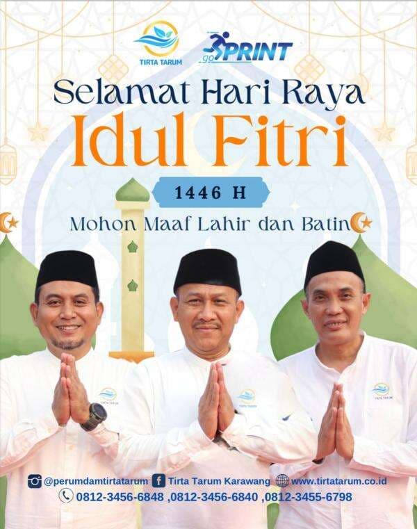 Kinerja Perumdam Tirta Tarum Karawang Moncer di Bulan Ramadan, Dirut: Selamat Hari Raya Idul Fitri