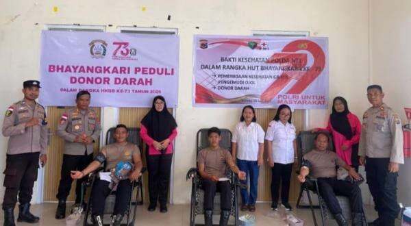 Bhayangkari dan PMI Hadirkan Layanan Kesehatan Gratis di Manggarai Timur