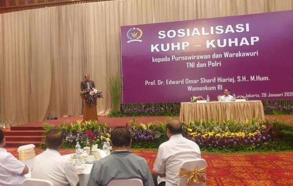Wamenkum Sosialisasikan KUHP-KUHAP Baru ke Purnawirawan TNI-Polri