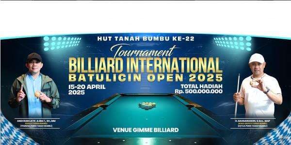 PB POBSI Dukung Turnamen Batulicin Open 2025 dalam Meriahkan HUT Ke-22 Tanah Bumbu, Berhadiah Rp500 Juta!