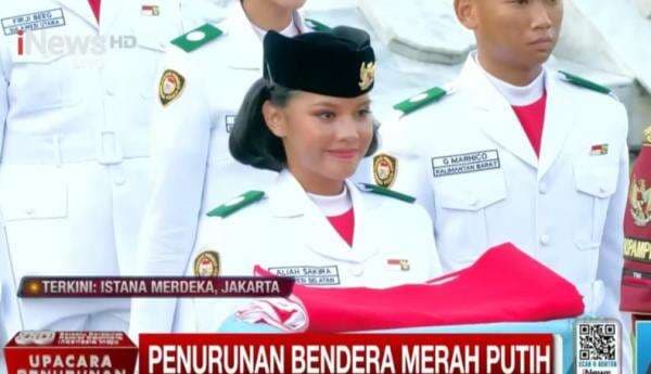 Profil Aliah Sakira dari Sulsel Jadi Pembawa Baki Penurunan Bendera Merah Putih di Istana Negara
