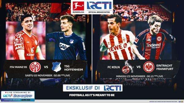 Live RCTI Malam Hari! Jadwal Siaran Langsung Bundesliga 2025-2026 Pekan Ini: Mainz 05 vs Hoffenheim