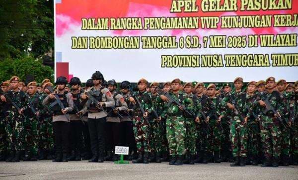 Jelang Kunjungan Wapres Gibran ke NTT, TNI-Polri Gelar Apel Gabungan
