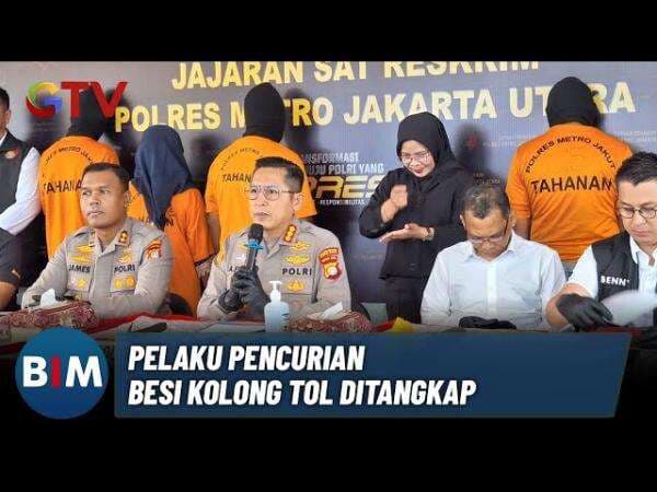 Komplotan Pencuri Pelat Besi Kolong Tj Priok Dibekuk, 400 Lempeng Raib Senilai Rp1 Miliar