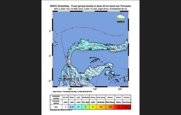Gempa Bumi Pohuwato Gorontalo M6,0: BMKG Sebut Akibat Aktivitas Lempeng Laut Sulawesi