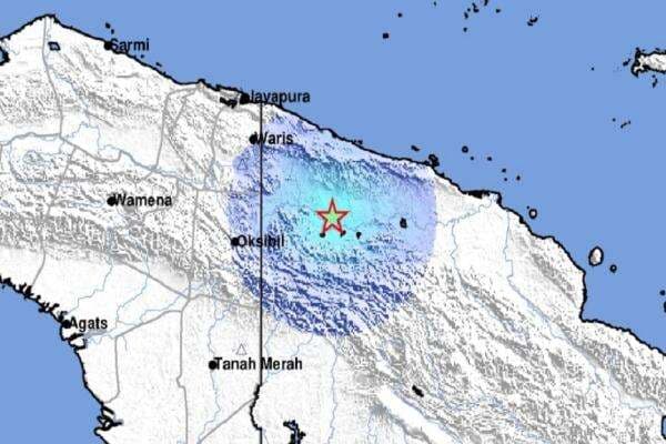 Gempa Bumi M5,2 Guncang Keerom Papua Malam Ini