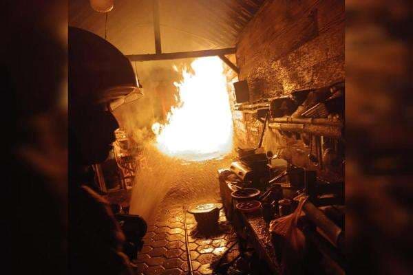 Rumah Tempat Penggorengan Tahu di Ngraho Bojonegoro Terbakar