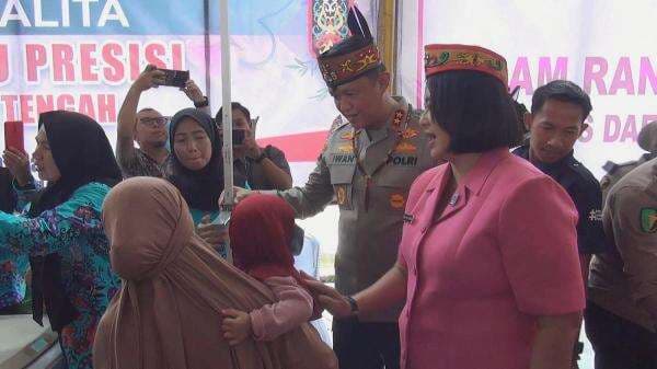 Ratusan Warga Serbu Bakti Kesehatan Gebyar Posyandu Presisi Polda Kalteng
