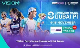 Jadwal dan Link Live Streaming Premier Padel 2025 Dubai P1 di Vision+, Klik di Sini!