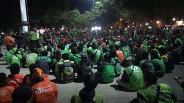 Driver Ojol Kembali Bergerak, di Yogyakarta Serukan Jaga Perjuangan dan Tak Anarkistis