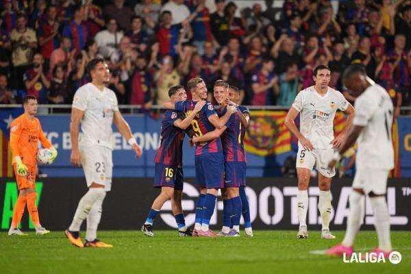 Hasil Barcelona vs Valencia di Liga Spanyol 2025-2026: Blaugrana Pesta Gol 6-0!