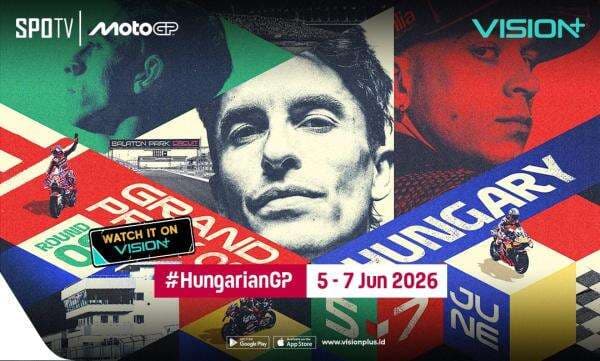 Jadwal dan Link Live Streaming MotoGP Hungaria 2026 di Vision+