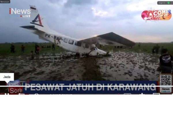 Tim Gabungan Evakuasi Pesawat Cessna Bro Skydive Jatuh di Karawang